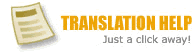 Translation Help Logo: translation help is just a click away!